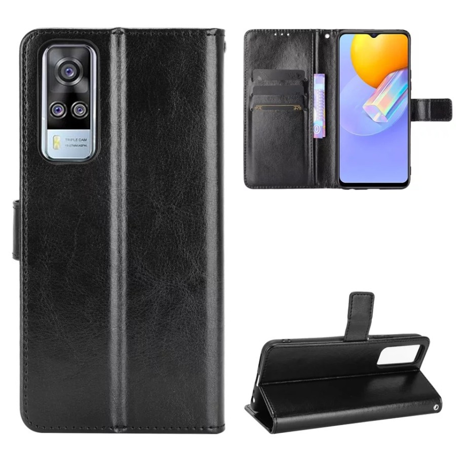 Vivo Y51A VivoY51A Flip Wallet Dompet Kulit Leather Cover Case Casing Kartu