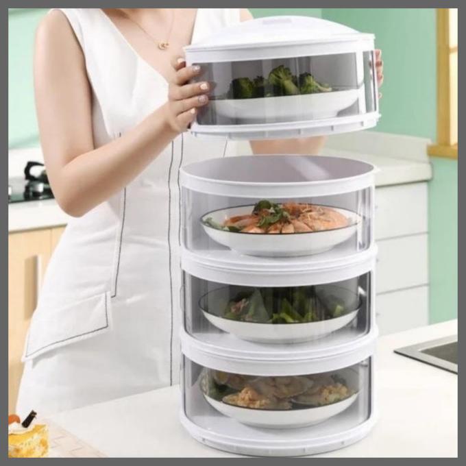 Terlaris Rak Makanan 4 Susun / Lemari Makanan / Penyimpanan Makanan Susun Murah