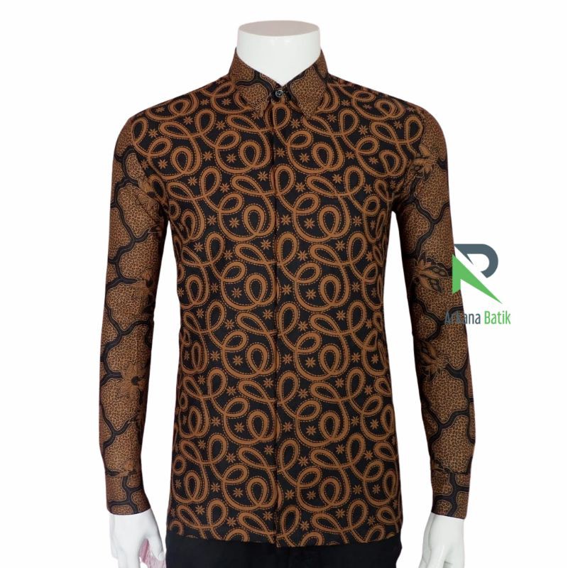 BATIK SLIMFIT Arkana Coklat Tua Elegan