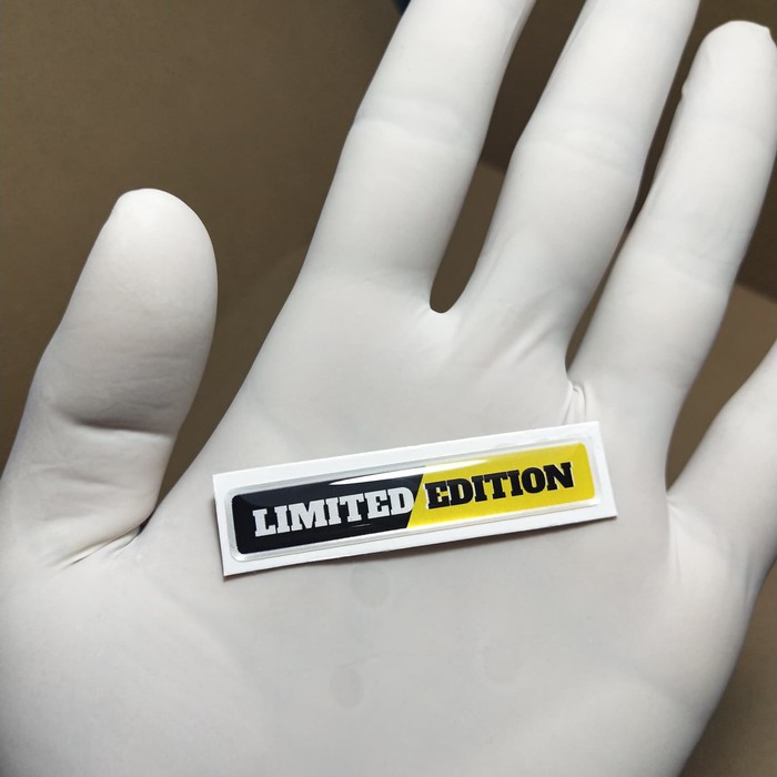 

stiker limited edition kuning timbul