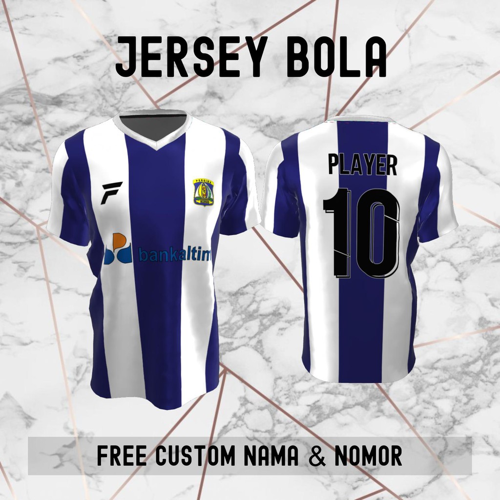 Jersey Persiba Balikpapan Klub Bola Baju Kaos Custom Nama dan Nomor Punggung - 196
