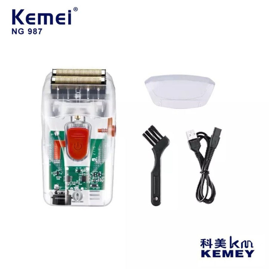 KEMEI NG 897 ORIGINAL Hair Trimmer Shaver Cukur Kumis Jenggot KM-NG987 NG-987 NG987 TRANSPARAN