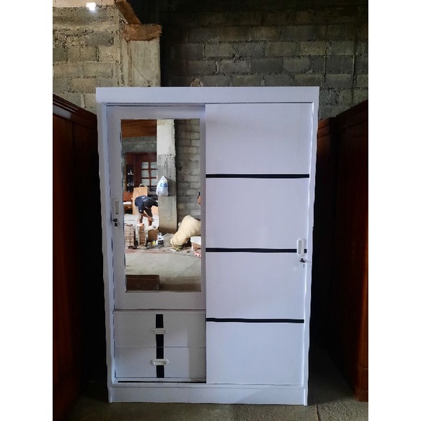 Lemari Pintu 2 Sleding Laci Kayu Jati