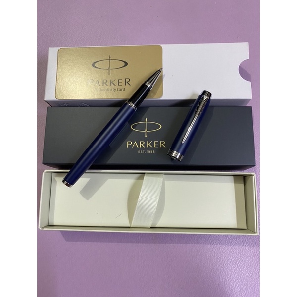 

Pulpen Parker Im New Original Roller Ball Blue / Navi Blue Chrome Trim