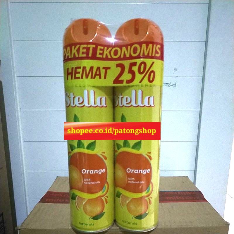 STELLA aerosol Multipack isi 2 pcs Orange - Paket Hemat Pengharum Ruangan