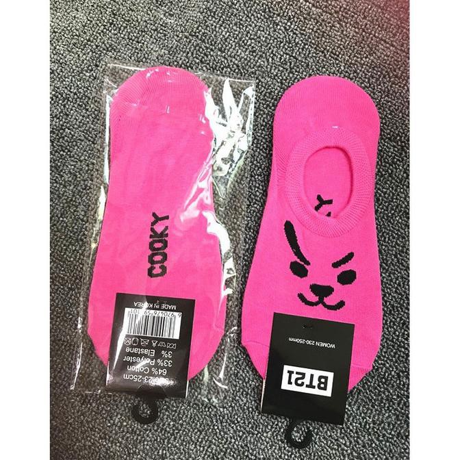 Kpop Bts Bt21 Kartun Perahu Pergelangan Kaki Kaus Kaki Mulut Dangkal Mentarieka_Shop