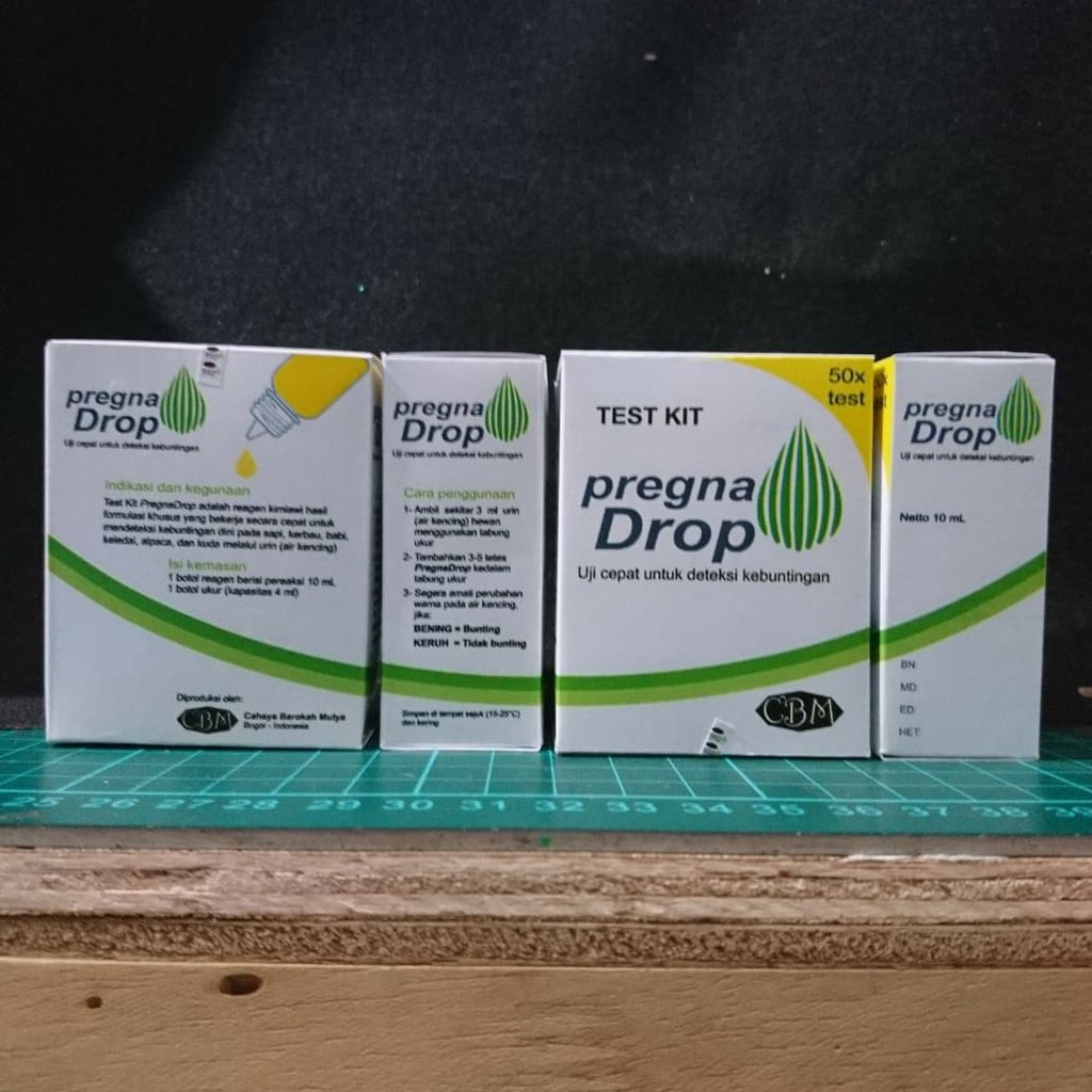 Pregna Drop Test Kit Deteksi Kebuntingan Hewan Ternak
