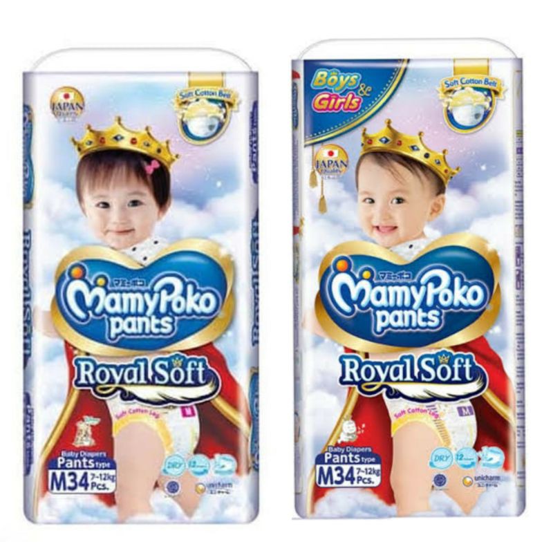 ❤ jselectiv ❤ Popok Bayi MAMYPOKO PANTS ROYAL SOFT M34 Boy/Girl