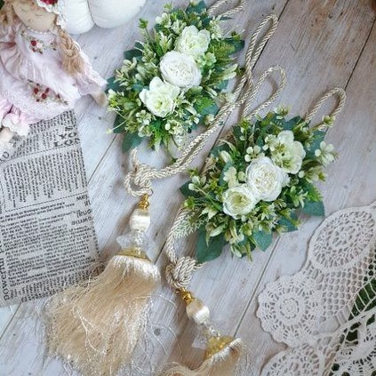 Tali Gorden Bunga Putih Daun Tassel Gorden Homedecor Tali Gorden Shanby
