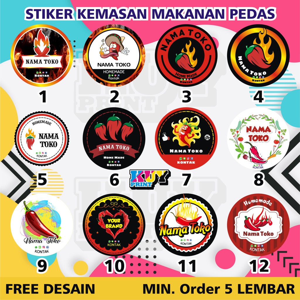 

CETAK PLUS CUTTING STIKER LABEL SAMBAL MAKANAN PEDAS KROMO A3 FREE DESAIN