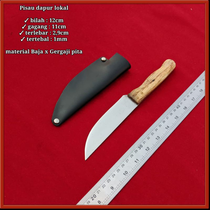 Pisau dapur lokal materail baja gergaji