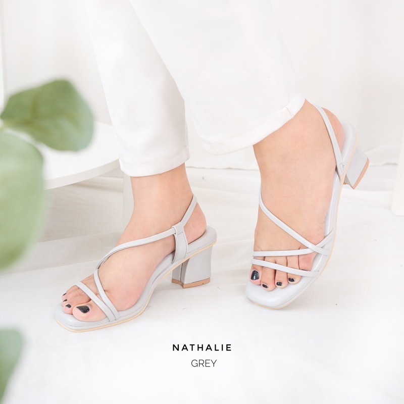 Bellashoesjkt Nathalie Heels Wanita-Grey