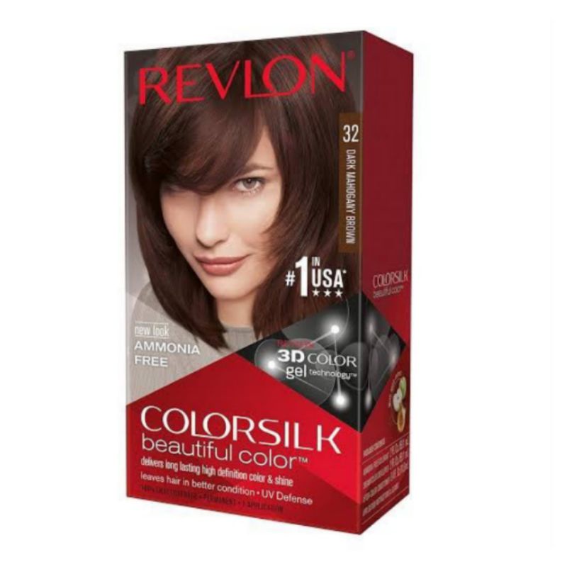 Revlon colorsilk no.32 DARK MAHOGANY BROWN , Hair colir cat rambut PEWARBA RAMBUT