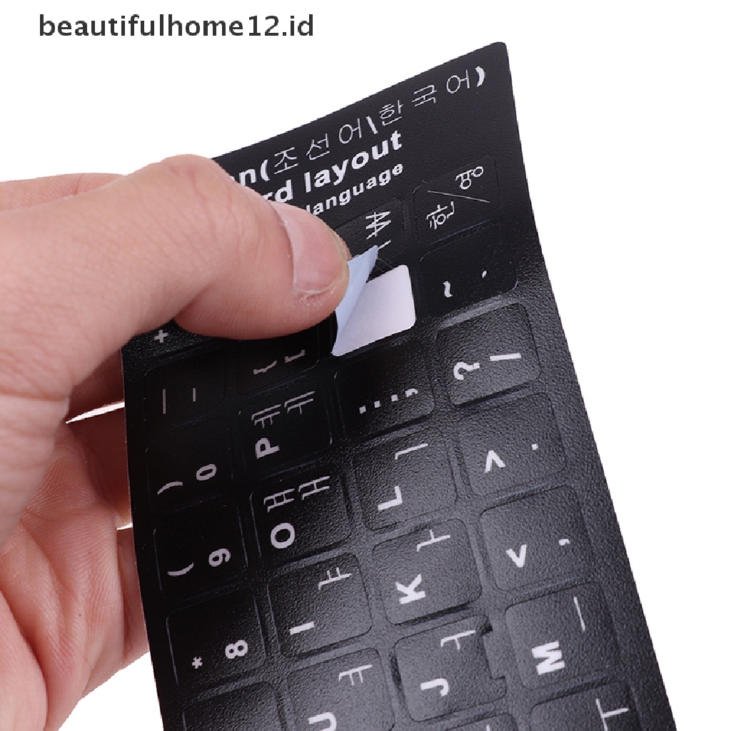 【beautifulhome12.id】 1Pc Korean KEYBOARD STICKER Printed Keyboard Protective Stickers .