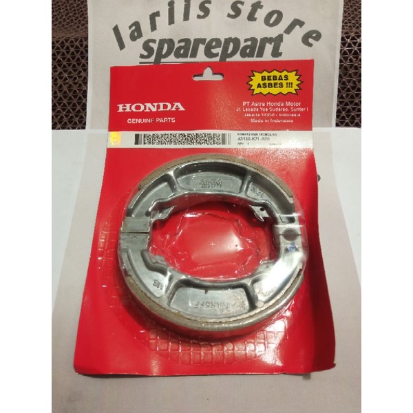 LS Kampas Rem Belakang Scoopy fi / Kanpas kanvas Rem tromol firodo Belakang Scoopy Beat Vario lama O
