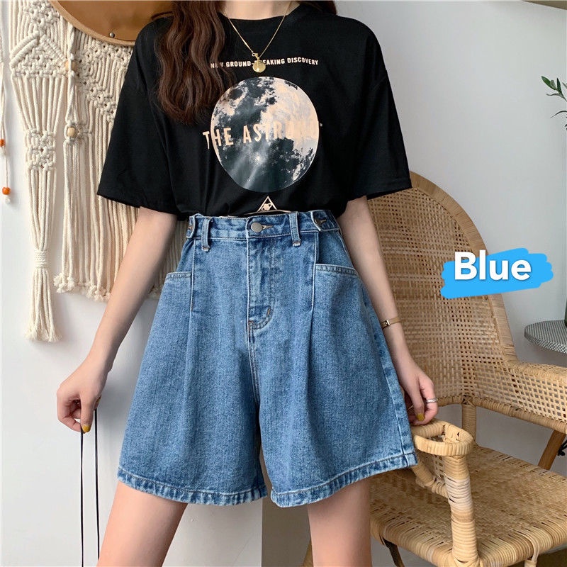 Salju hitam/Puith/Biru Women New Arrival 2023 Celana Hot Pants High Waist Jeans Wanita Celana Pendek Jeans Wanita Korea Hot Pants