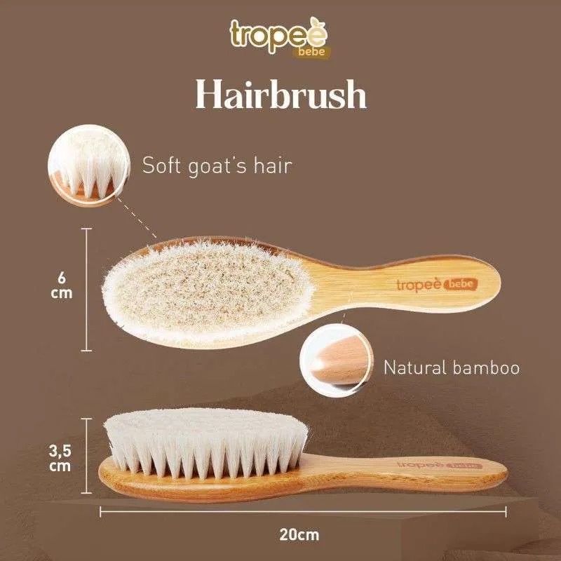 Tropee Bebe - Sisir Bamboo (Bamboo Comb) and Hairbrush Premium