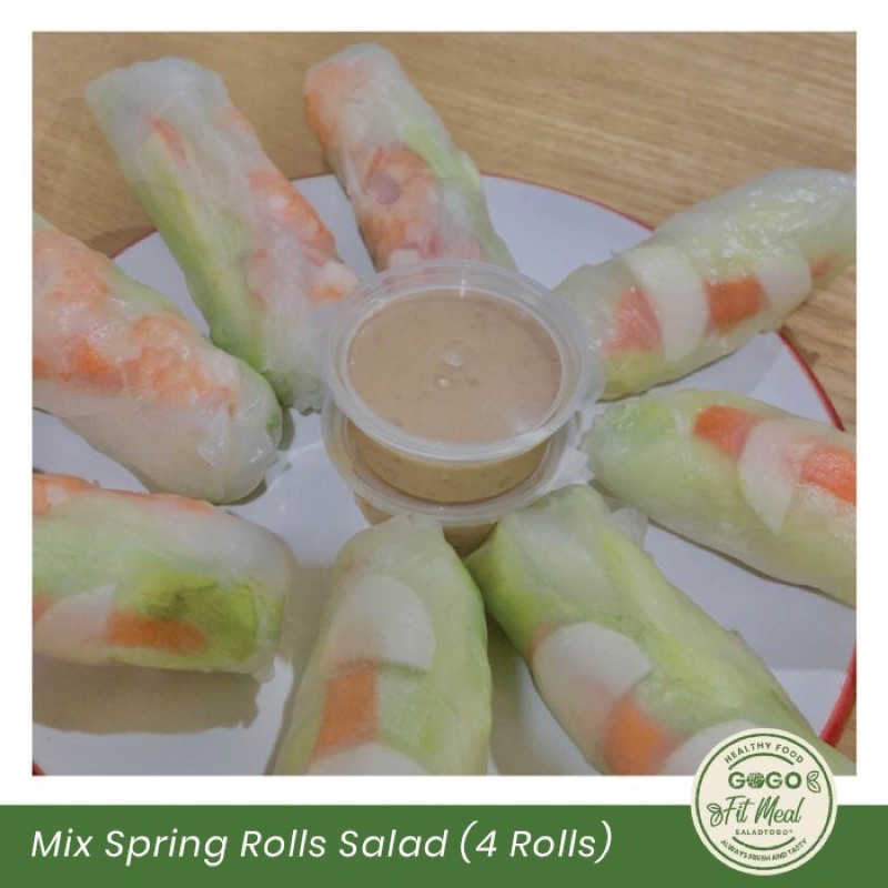 

Mix Chicken & Shrimp Roll Salad | Rol Vietnam Ayam Udang | Vegetable Salad | Salad Sayuran