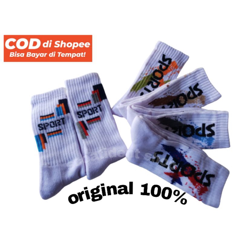 KAOS KAKI PANJANG OLAHRAGA/SPORT SEBETIS MOTIF RANDOM