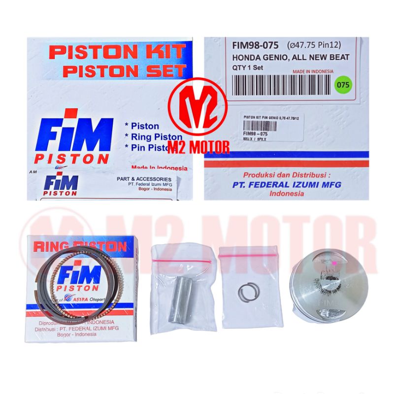 PISTON KIT GENIO (FIM98) 50,75,100,200