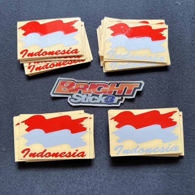 STICKER STIKER BENDERA INDONESIA KIBAR CUTTING