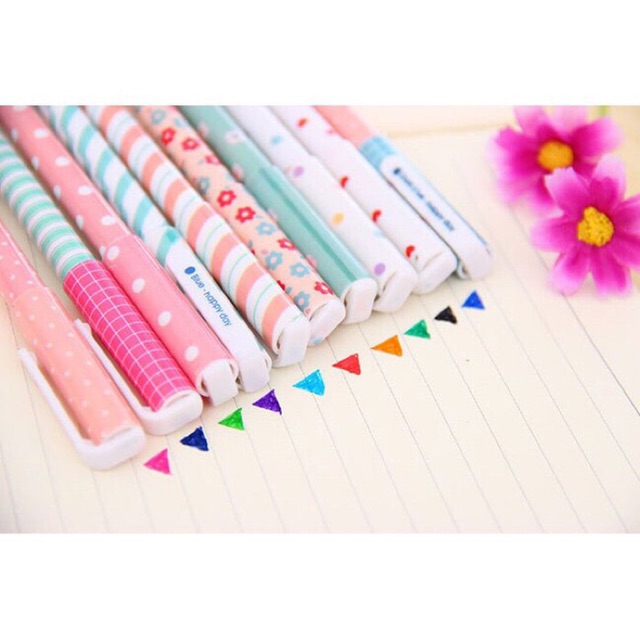 

PULPEN WARNA WARNI / PEN WARNA /Happy Day Coloring Pen / 1set Pulpen Warna / 10 pcs Pen Warna Warni