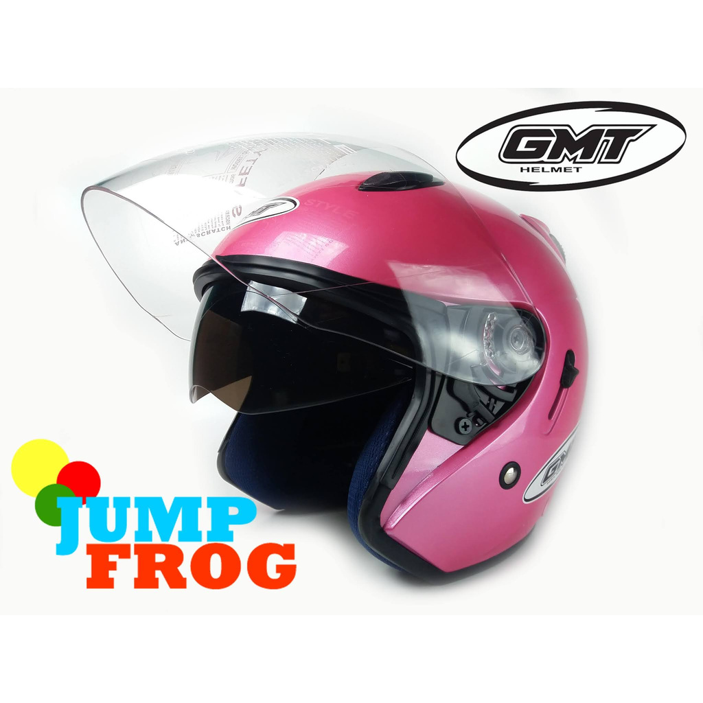 helm wanita half face quality ink centro kyt dj maru  ori gmt divo solid warna pink