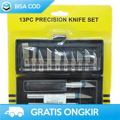 SET PISAU UKIR SENI 13 IN 1 KNIFEZER A-003 PISAU SET KNIFE SET UKIR