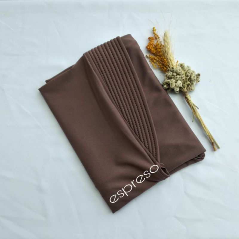 Jilbab Bergo Hamidah Jersey L /Hijab Instand-Espresso