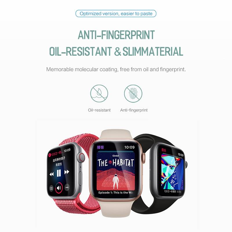 2pcs Screen Protector for Apple watch 4 3 2 3D Hydrogel Full Cover Protective Film for i watch 38mm 42mm 40mm 44mm