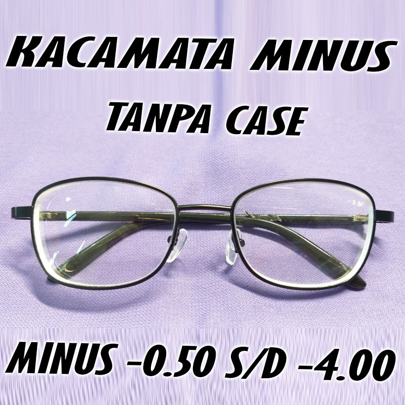 Kacamata Minus Pria dan Wanita Ukuran 0.50-4.00 + TANPA CASE / Kacamata minus Model terbaru