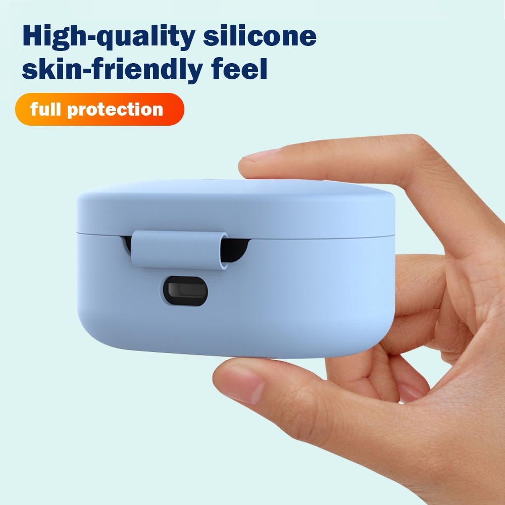 Case Pelindung Headset Wireless Bahan Silikon Lembut Portabel Untuk Redmi Airdots
