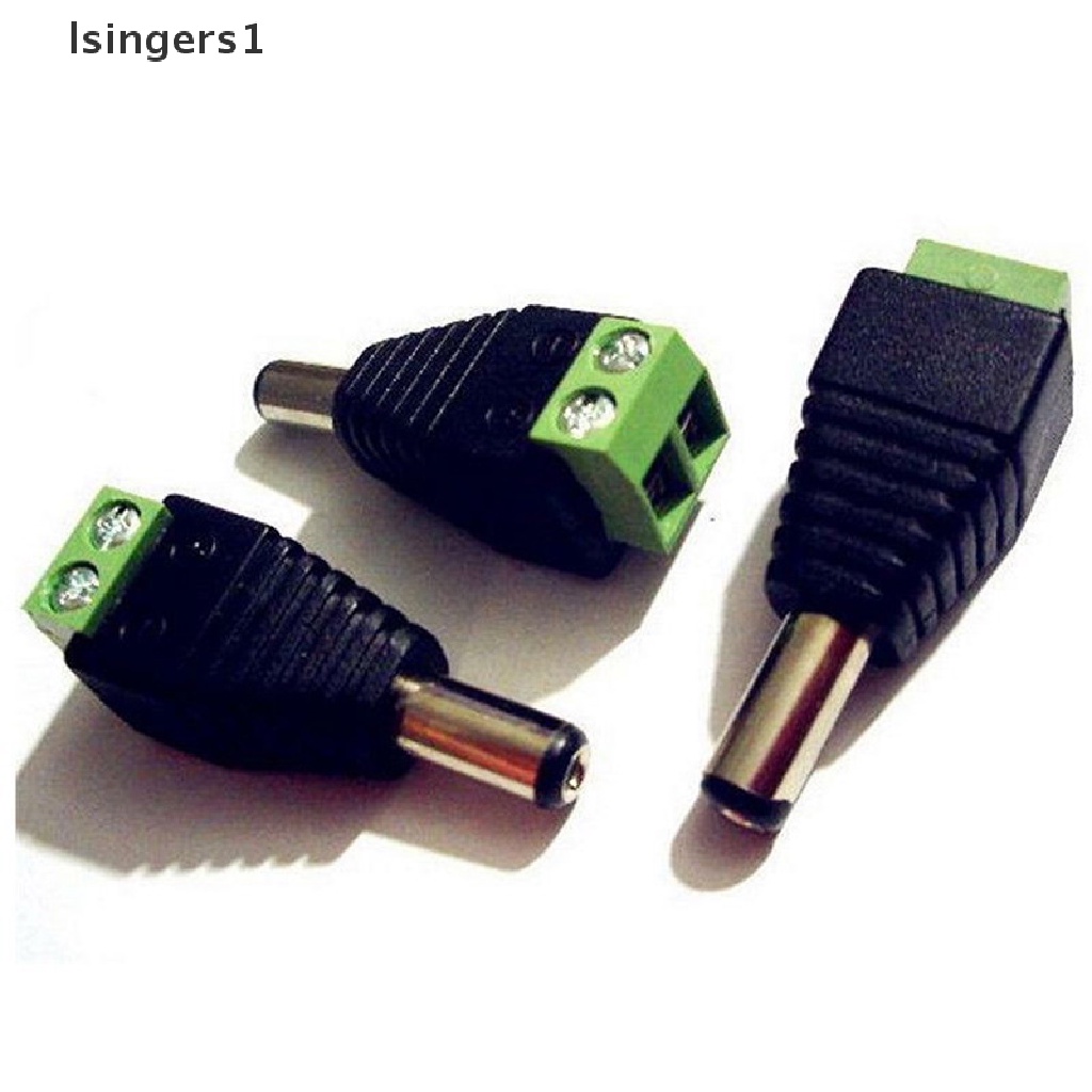 (lsingers1) 20pcs Adapter Konektor Jack Power DC Male + Female 2.1x5.5mm Untuk CCTV