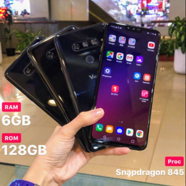LG V40 THING SINGLE DAN DUAL SIM 64/128GB SNAPDRAGON 845 BISA SEMUA KARTU LIKE NEW FREE ONGKIR