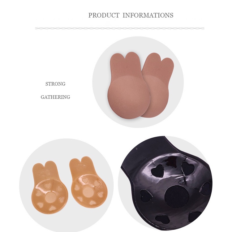 CSP060 – Rabbit Bra Padding Push Up Tempel Nipple Cover Pad Penutup Puting