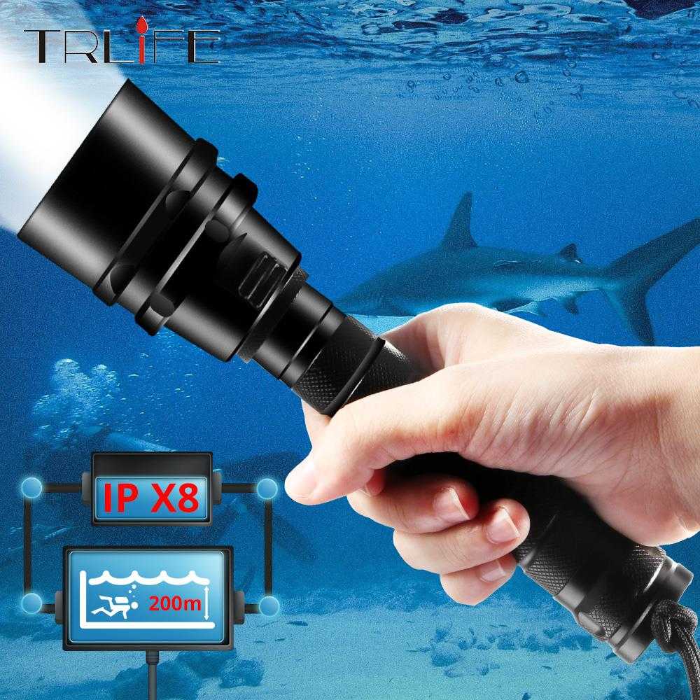 Senter LED Scuba Dive Waterproof 200M T6