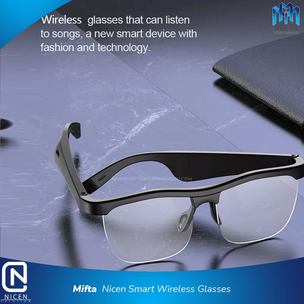 NICEN SMART SUNGLASSES WIRELESS BLUETOOTH STEREO / KACAMATA PINTAR