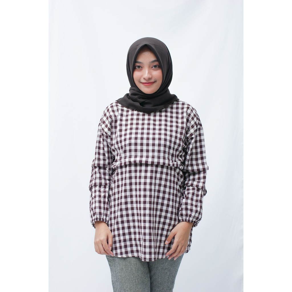 HYACYINTH kemeja tunik casual wanita murah jumbo LD 120 LD 130