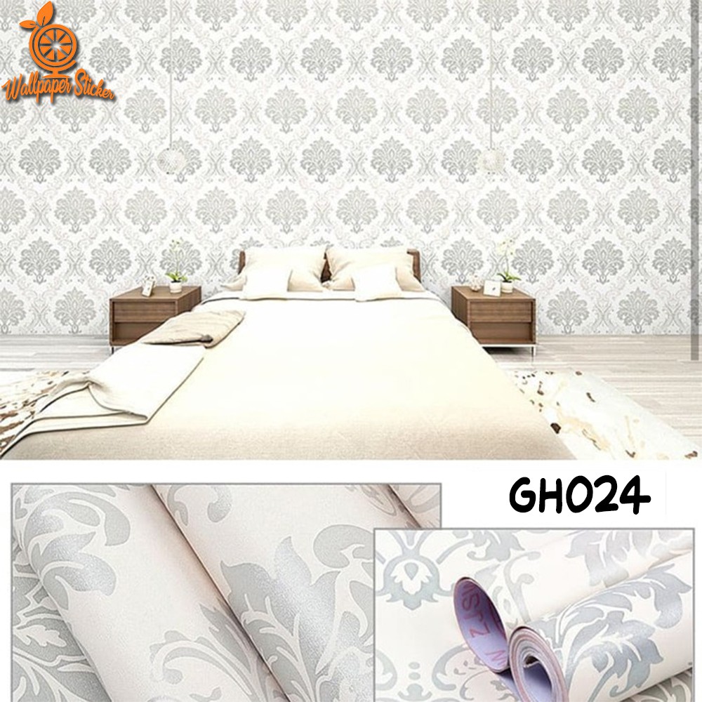 Wallpaper dinding 3d motif elegant / Wallpaper dinding kamar tidur anak wallstiker Motif Bunga Ukuran 45Cm X 9 Meter GH024