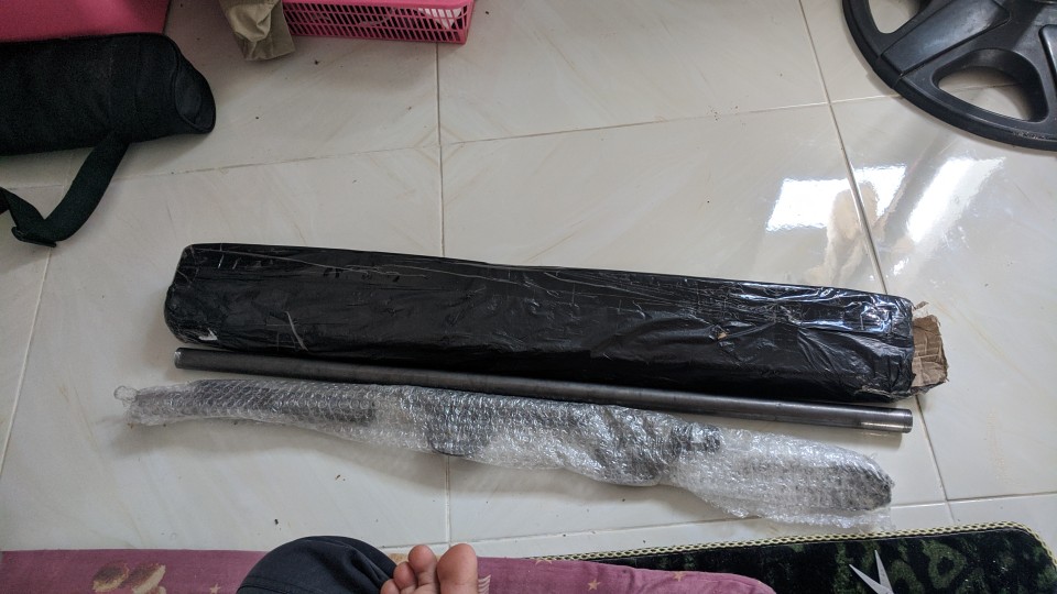 Eelic Pbd-3/4ix1.2mm Pipa Besi Hitam Drat Bulat Polos 3/4x1.2mm Panjang 20 Cm Untuk Diy Mesin-mesin