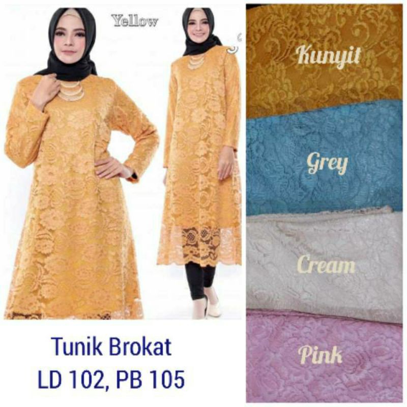 TUNIK Muslimah Pesta tunik panjang