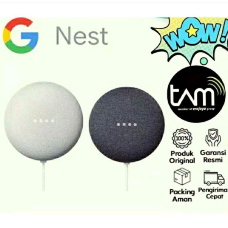 (Garansi Resmi +suport Bahasa Indonesia) Paling Murah GOOGLE NEST MINI GENERASI 2 Garansi TAM 1 TH