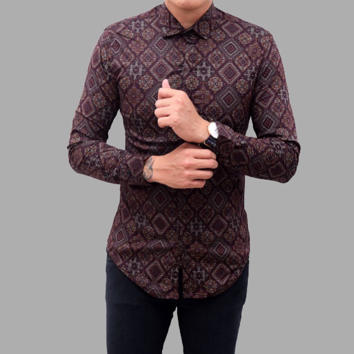 DGM Fashion New Arrival Distro Batik Pria Bordir Sogan Batikaf Notoarto Batik Ipnu-Ippnu Hem Pria-5817