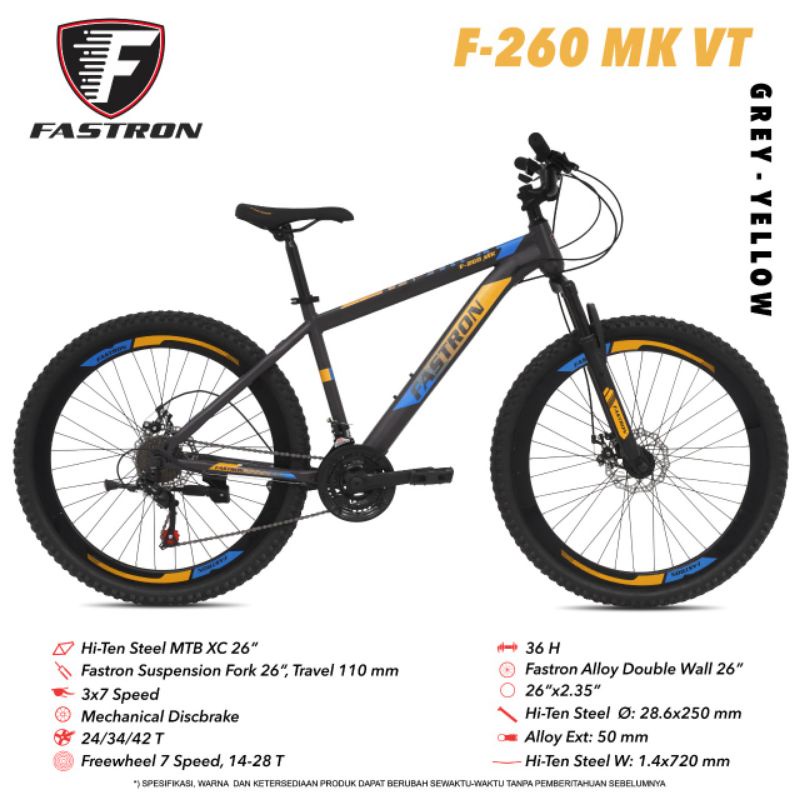 Sepeda MTB UK 26 Fastron F260 MK VT
