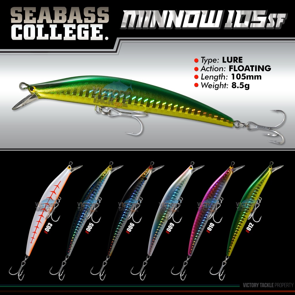 Umpan Pancing Lure  TACKLE HOUSE TOPLINER MINNOW SEABASS COLLEGE 105 SF - 105 MM 8.5 GRAM | MINNOW
