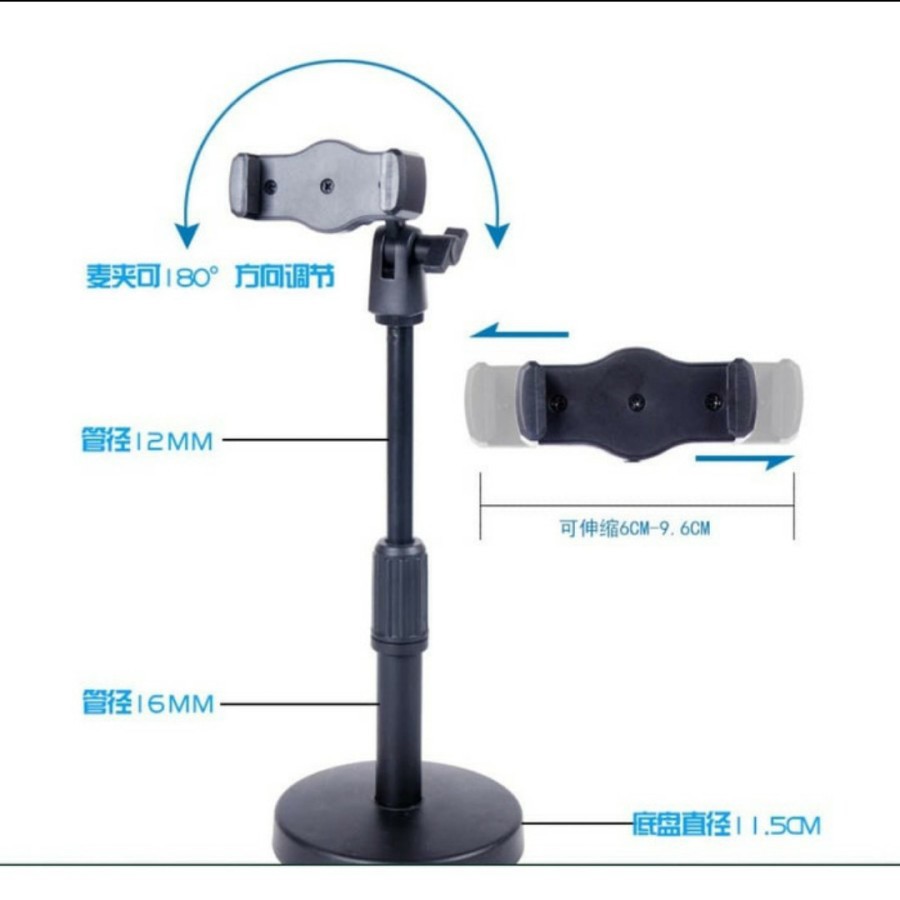 selfie stick Adjustable Phone Holder Stand Buat Handphone