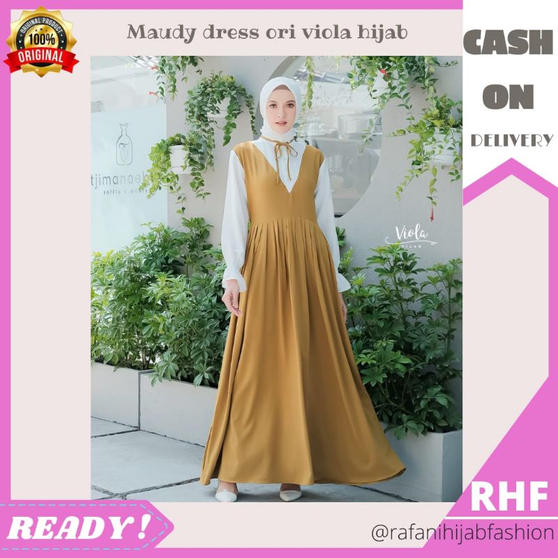 Gamis ori viola hijab terbaru/maudy viola hijab/ity crepe murah/gamis viola hijab termurah/gamis rem