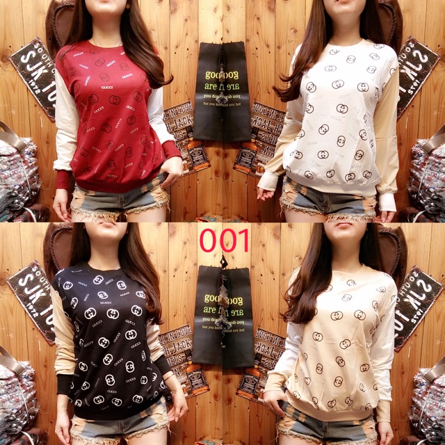 BLOUSE GGUCCI LONGSLEEVE BIGSIZE IMPORT 001