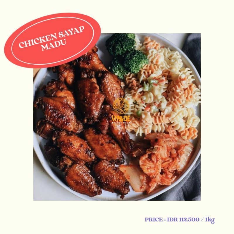 

Premium Smoked Honey Baked Buffalo Wings / Chicken Sayap Madu 1 KG