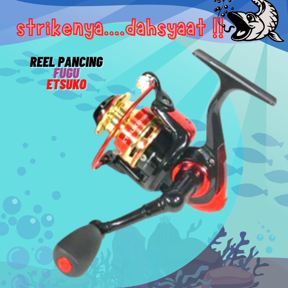 Gulungan Reel Ril Riil Rill Katrol Alat Pancing Ikan Fugu Etsuko 3000 Olahraga Outdoor Murah